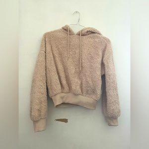 Cropped Fur Hoodie